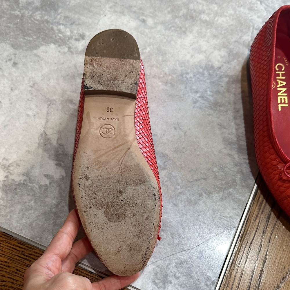 CHANEL BALLERINAS - ROUGE CLAIR - Picture 3 of 9